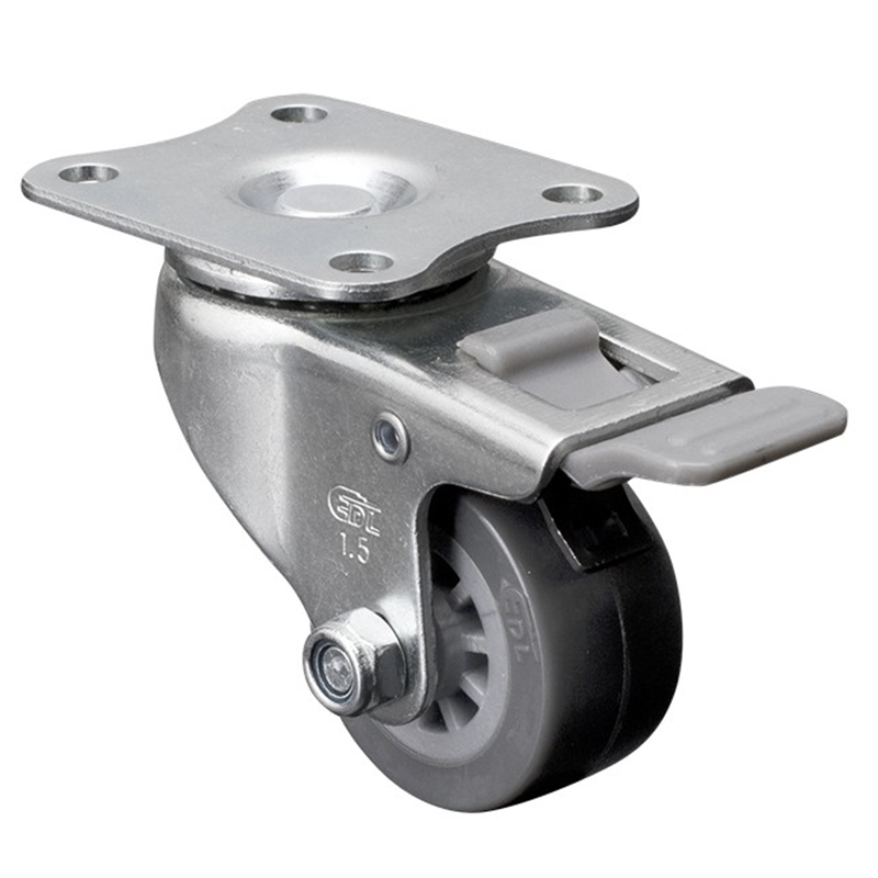 华体会网信誉好25
小型1.5英寸35kg平顶塑双刹聚氨酯PU脚轮261215H-2615-73