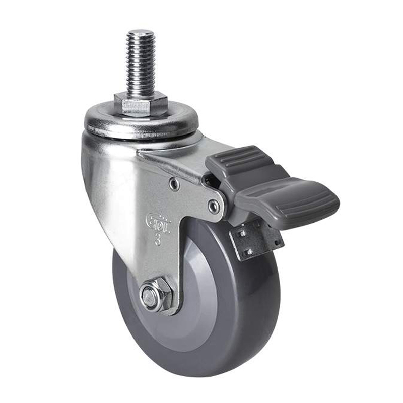 华体会网信誉好25
轻型3英寸70kg丝口刹车聚氨酯PU脚轮36143H-363-74