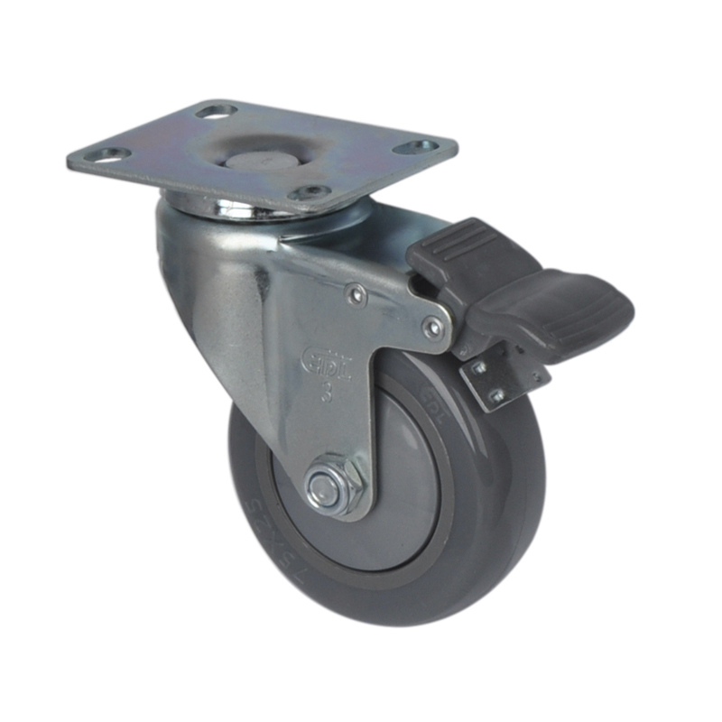 华体会网信誉好25
轻型3英寸80kg平顶刹车聚氨酯PU脚轮36123H-373-77