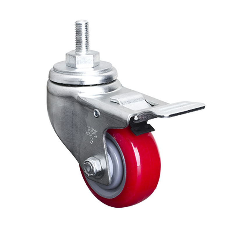 华体会网信誉好25
中型3英寸130Kg丝口塑双刹高强度聚氨酯TPU脚轮50143H-503-85