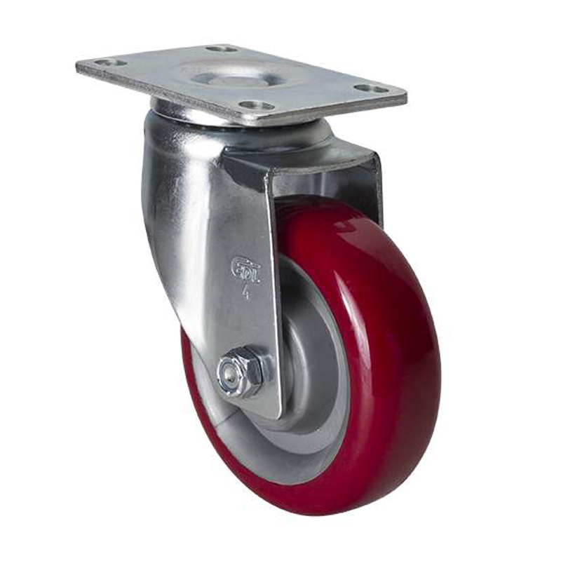 EDL Medium 4" 130kg Plate Swivel TPU Caster 50114-504-85