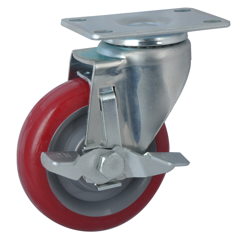 华体会网信誉好25
中型4英寸130Kg万向侧刹高强度聚氨酯TPU脚轮50124C-504-85/C