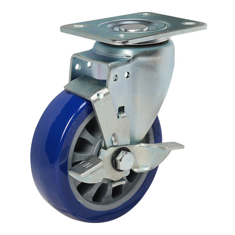 华体会网信誉好25
中型5英寸250Kg平顶侧刹高强度聚氨酯TPU脚轮67125C-675-86/C