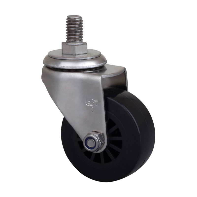 EDL Stainless Steel Mini 2'' 40kg Threaded Swivel PU Caster S26732-S262-63