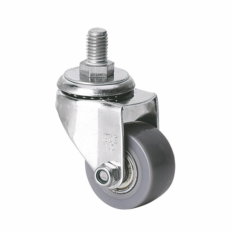 EDL Stainless Steel Mini 1.5'' 35kg Threaded Swivel PU Caster S267315-S2615-76