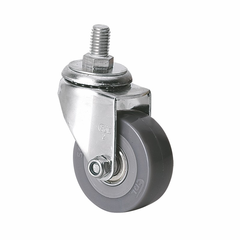 EDL Stainless Steel Mini 2'' 40kg Threaded Swivel PU Caster S26732-S262-76