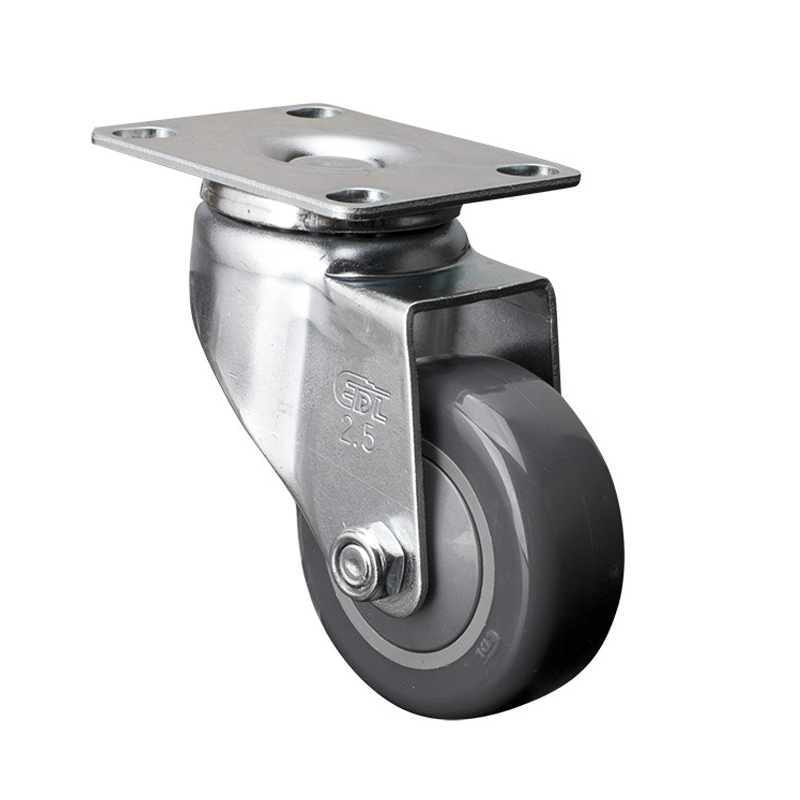 EDL Light 2.5'' 80kg Plate Swivel  PU Caster 371125-3725-77