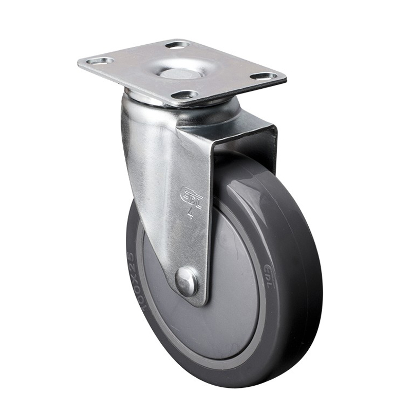 EDL Light 4'' 80kg Plate Swivel  PU Caster 37114-374-77