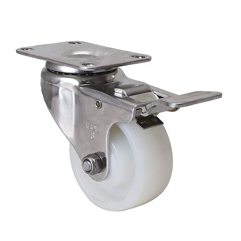 EDL Stainless Steel Medium 3'' 150kg Plate Brake TPA Caster S54723L-S543-25