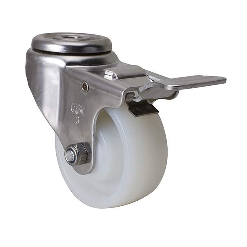 EDL Stainless Steel Medium 3'' 150kg Bolt Hole Brake TPA Caster S54783L-S543-25
