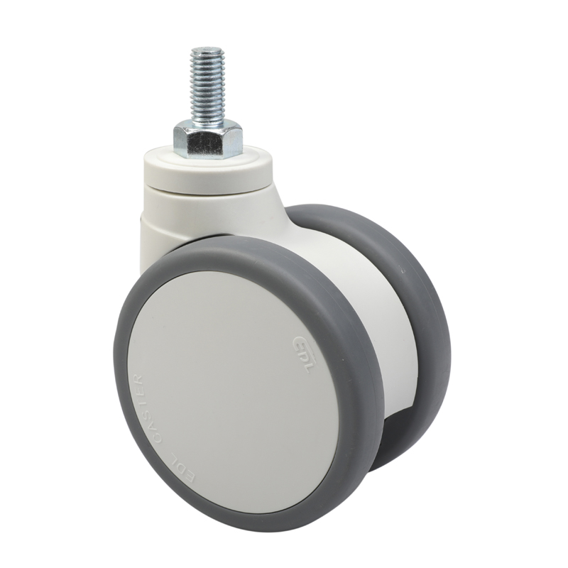 EDL Medical Using Twin-Wheels  4'' 100kg Threaded Swivel  TPE Caster E19034-57
