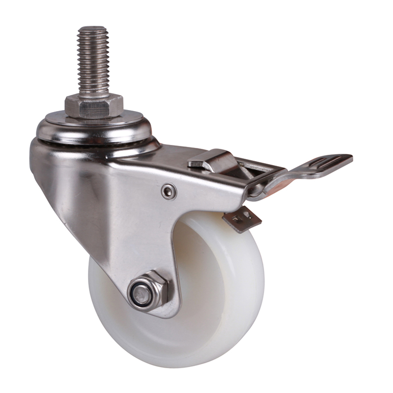 EDL Stainless Steel Light 2.5'' 80kg Threaded Brake TPA Caster S347425L-S3425-23