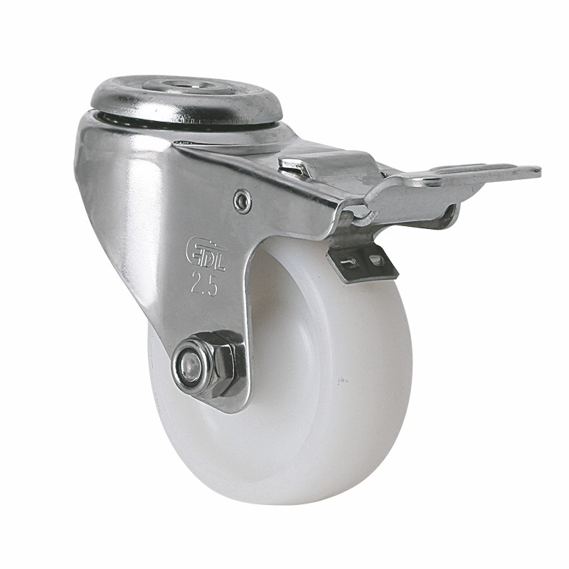EDL Stainless Steel Light 2.5'' 80kg Bolt Hole Brake TPA CasterS347825L-S3425-23