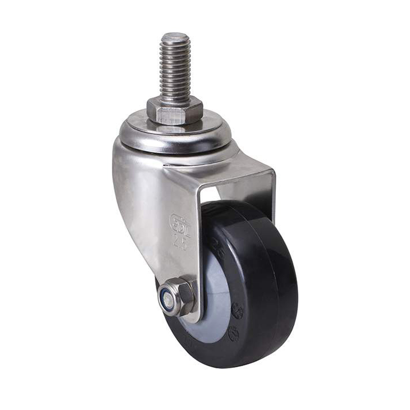 EDL Stainless Steel Light 2.5'' 60kg Threaded Swivel PU Caster S347325-S3425-64