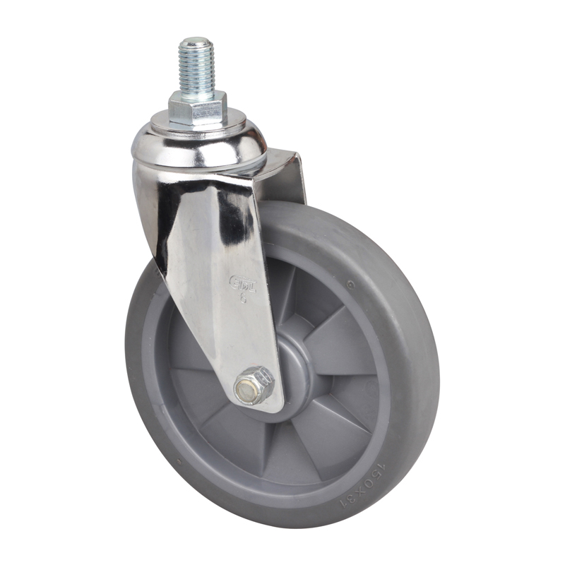 EDL Medium 6'' 110Kg Threaded Swivel TPE Caster  57236-576-57