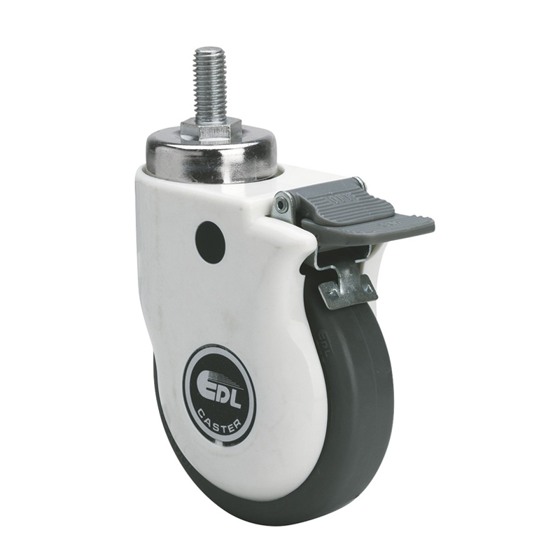 EDL 4'' 70kg Threaded Brake TPE Medical Caster E37144H-E374-57