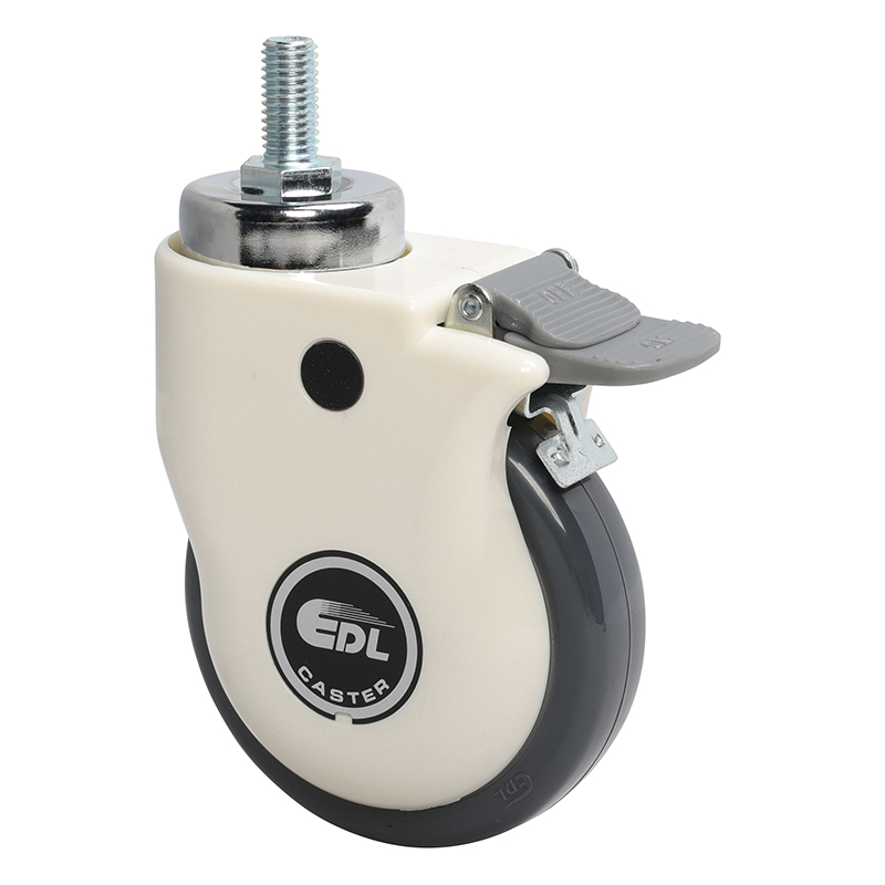 EDL 4'' 80kg Threaded Brakel PU Medical Caster E37144H-E374-77