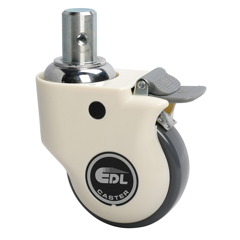 EDL 4'' 130kg Stem Brake PU Medical Caster E57164H-E574-77