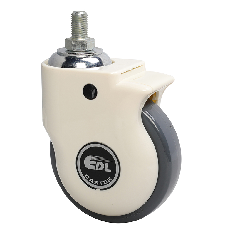 EDL 5'' 130kg Threaded Swivel PU Medical Caster E57135-E575-77
