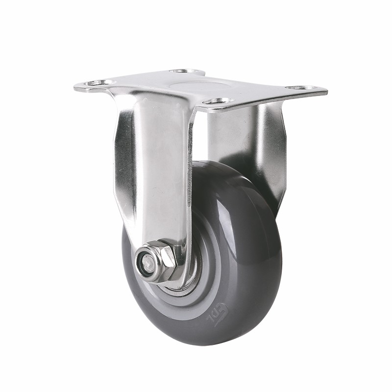 EDL Stainless Steel Light 2.5'' 70kg Rigid PU Caster S347025-S3425-76
