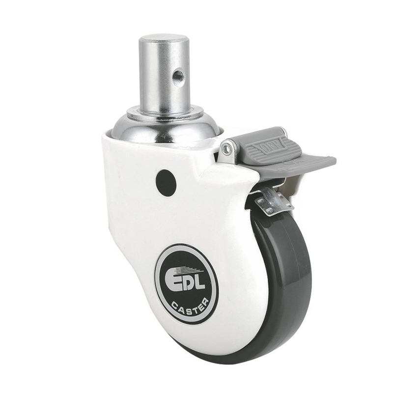 EDL 5'' 130kg Stem Brake  PU Medical Caster E57165H-E575-77