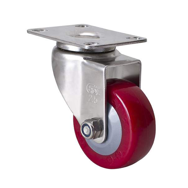 EDL Stainless Steel Light 2.5'' 70kg Plate Swivel TPU Caster S347125-S3425-84