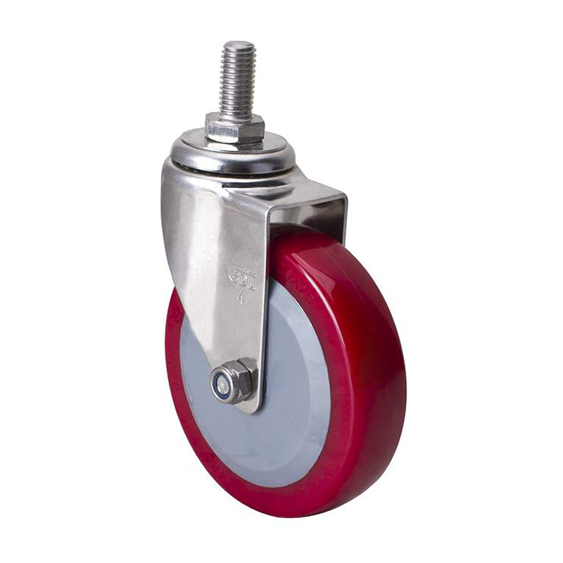 EDL Stainless Steel Light 4'' 70kg Threaded Swivel TPU Caster S34734-S344-84