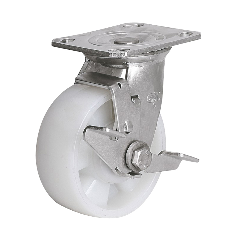 EDL Stainless Steel Heavy 5''400kg Plate Side Brake TPA Caster S71725C-S715-26/C