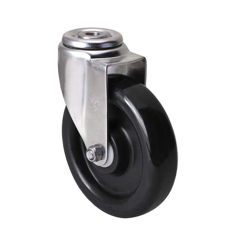EDL Stainless Steel Medium 5'' 140kg Bolt Hole Swivel PU Caster S54775-S545-65