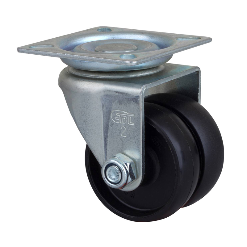 EDL Low Gravity 2'' 80Kg Plate Swivel PA Machine Caster M31112-M312-13