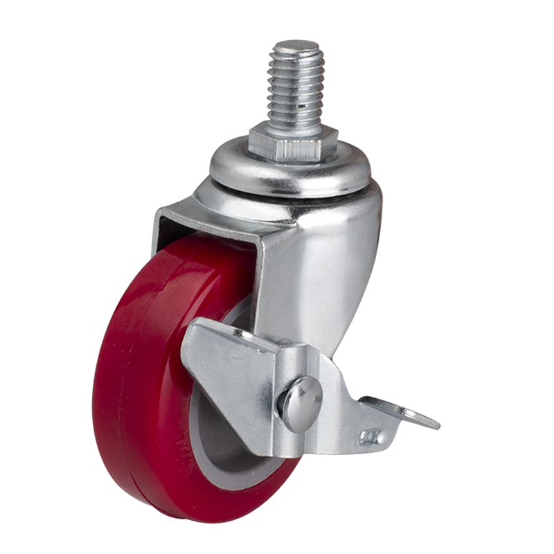 EDL Mini 2'' 30kg Threaded Brake TPU Caster 20142A-202-82/A