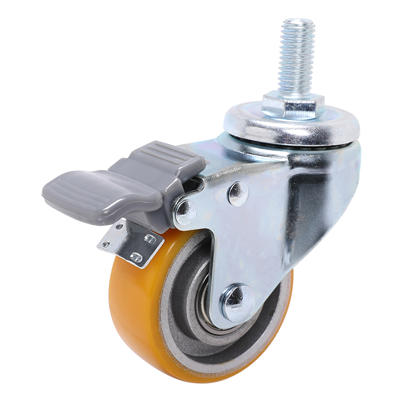 EDL Light 2.5'' 80kg Threaded Brake PU Caster 361425H-3625-86A