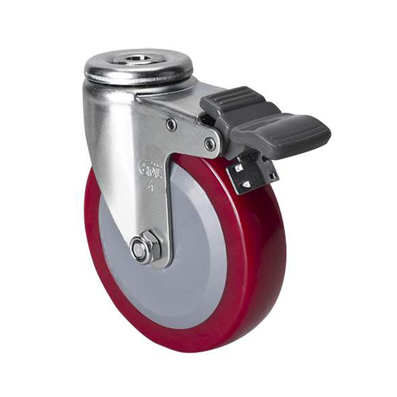 EDL Light 4'' 70kg Bolt Hole Plastic Dual TPU caster 36184H-364-84