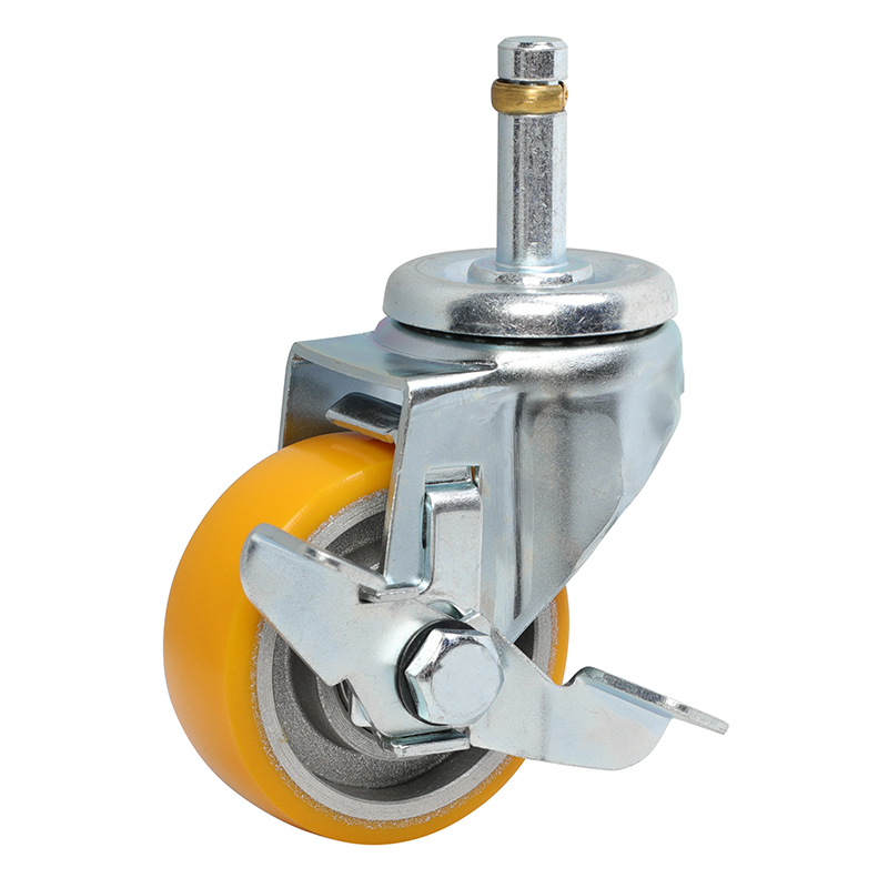 EDL Light 3'' 80kg Stem Side Wheel Brake TPU caster 36163C-363-86A/C