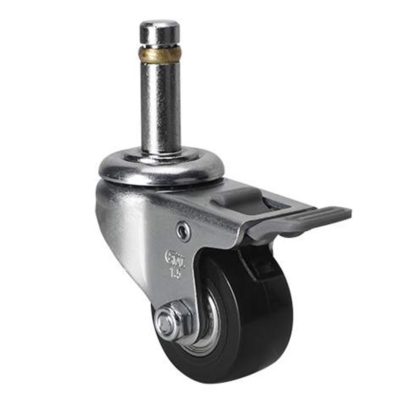 华体会网信誉好25
小型1.5英寸35kg插杆刹车聚氨酯PU脚轮261615H-2615-66