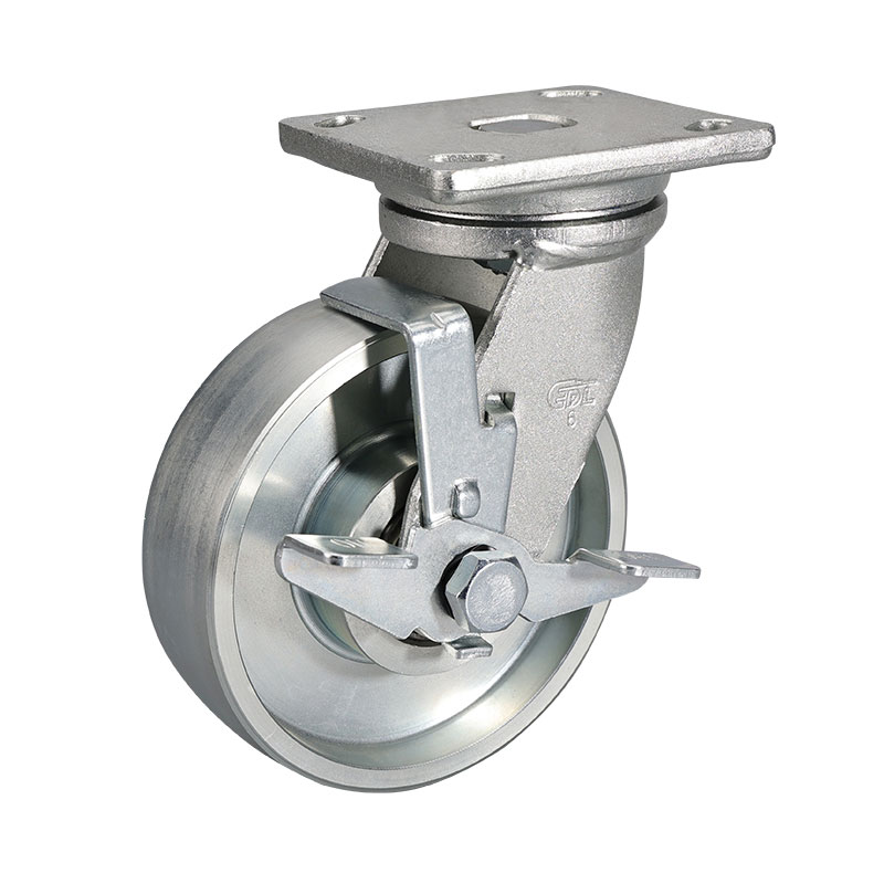 华体会网信誉好25
重型6英寸950kg平顶侧刹碳钢（Carbon steel）脚轮 78126C-786-96/C