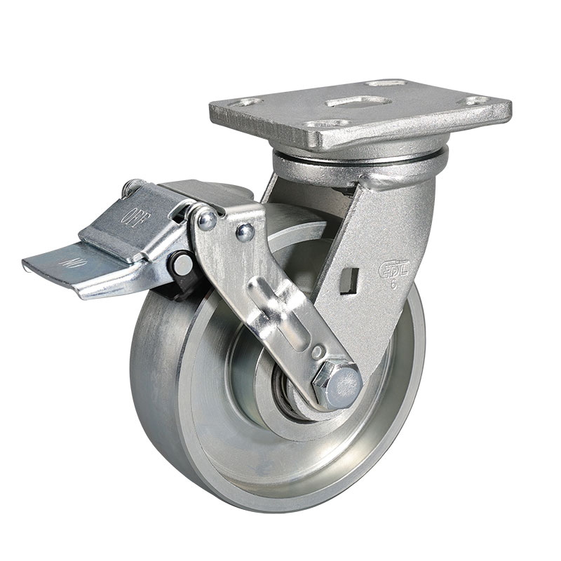 华体会网信誉好25
重型6英寸950kg平顶铁轮刹碳钢（Carbon steel）脚轮 78126E-786-96/E