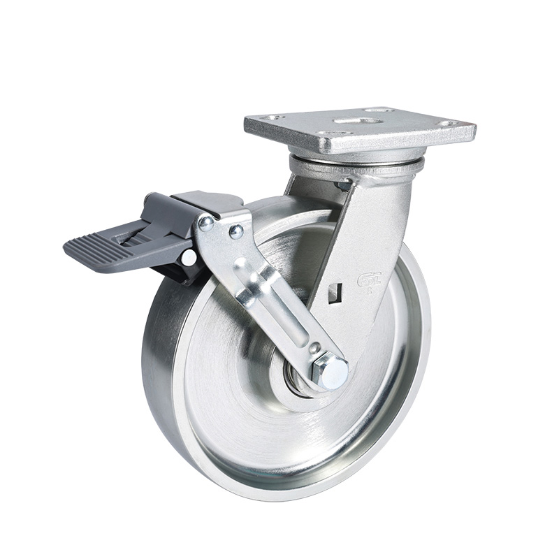 华体会网信誉好25
重型8英寸1000kg平顶塑轮刹碳钢（Carbon steel）脚轮 78128F-788-96/F