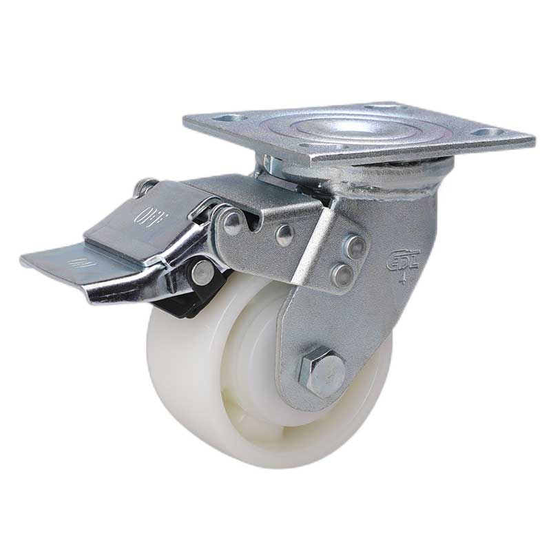 EDL Heavy 4'' 380kg Plate Iron Dual Brake TPA Caster 73124L-734-26