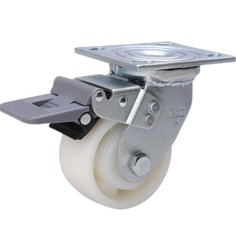 EDL Heavy 4'' 380kg Plate Plastic Dual Brake TPA Caster 73124H-734-26