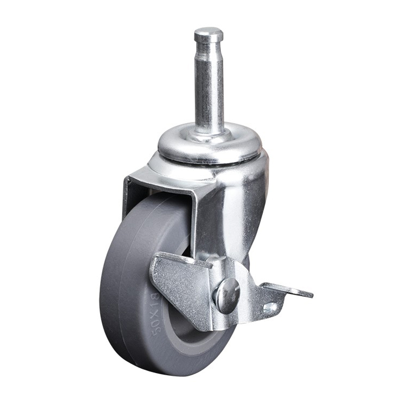 EDL Mini 1.5'' 30kg Stem Axle Brake TPE Caster 201615A-2015-52/A