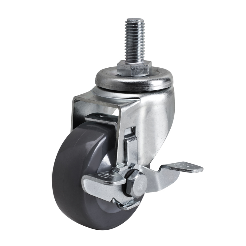 EDL Light 2.5'' 70kg Threaded Brake PU Caster 361425C-3625-74/C