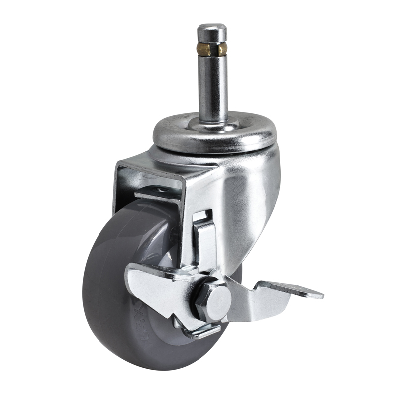 EDL Light 2.5'' 70kg Stem Brake PU Caster 361625C-3625-74/C