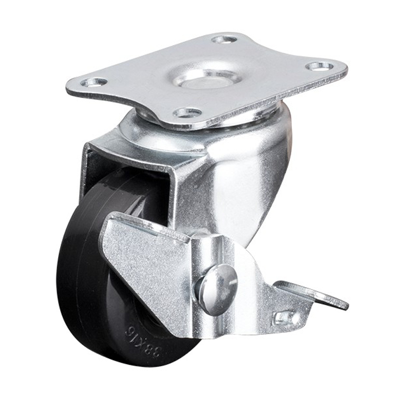 EDL Mini 1.5'' 25kg Plate Axle Brake PU Caster 201215A-2015-62/A