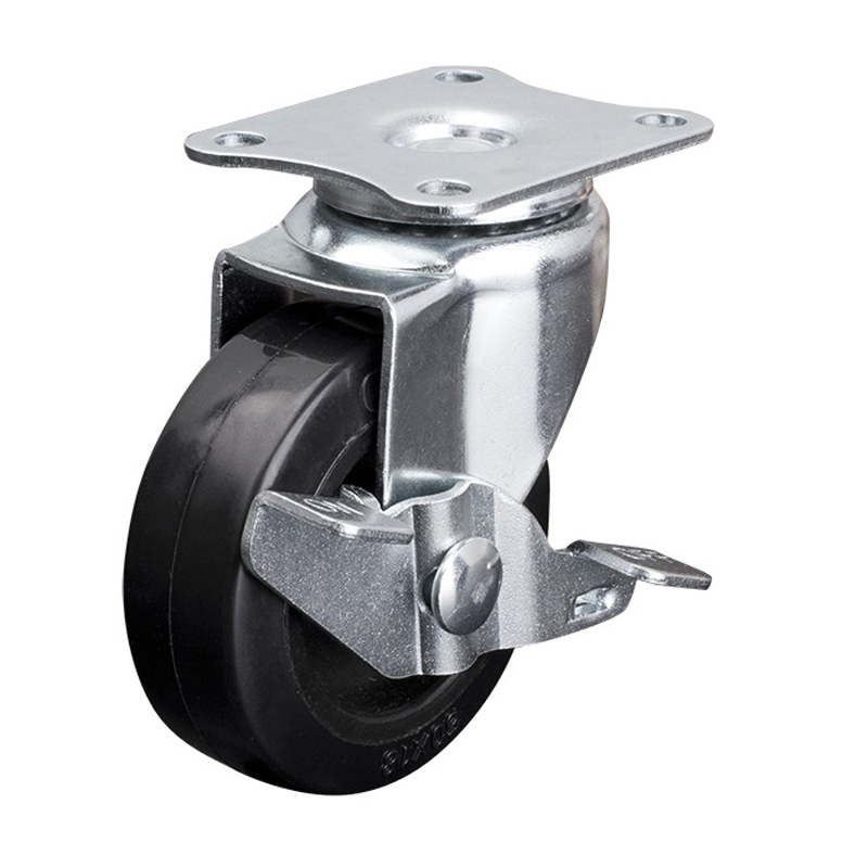 EDL Mini 2'' 25kg Plate Axle Brake PU Caster 20122A-202-62/A