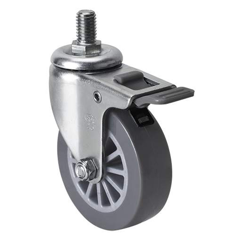 EDL Mini 2.5'' 35kg Threaded Plastic Dual Brake PU Caster 261425H-2625-73