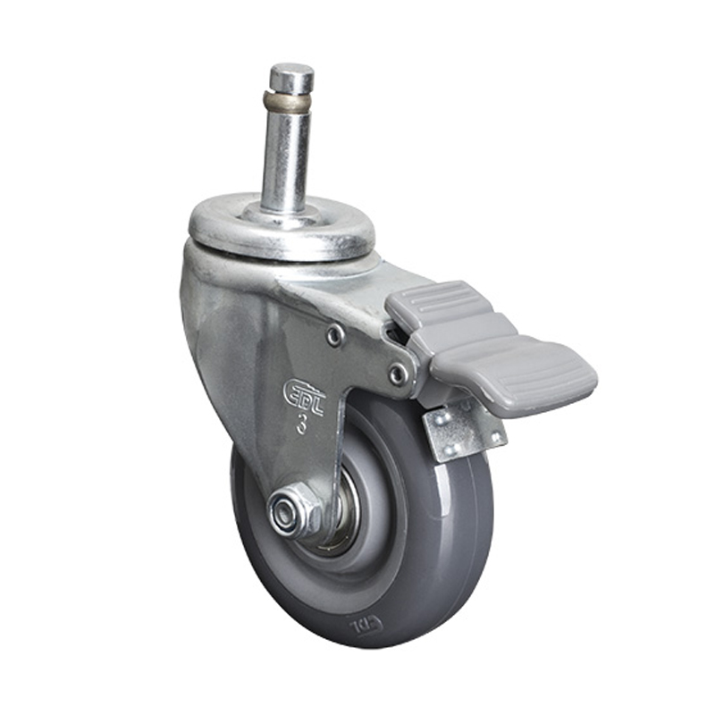 EDL Light 3'' 80kg Stem Brake PU caster 36163H-363-76