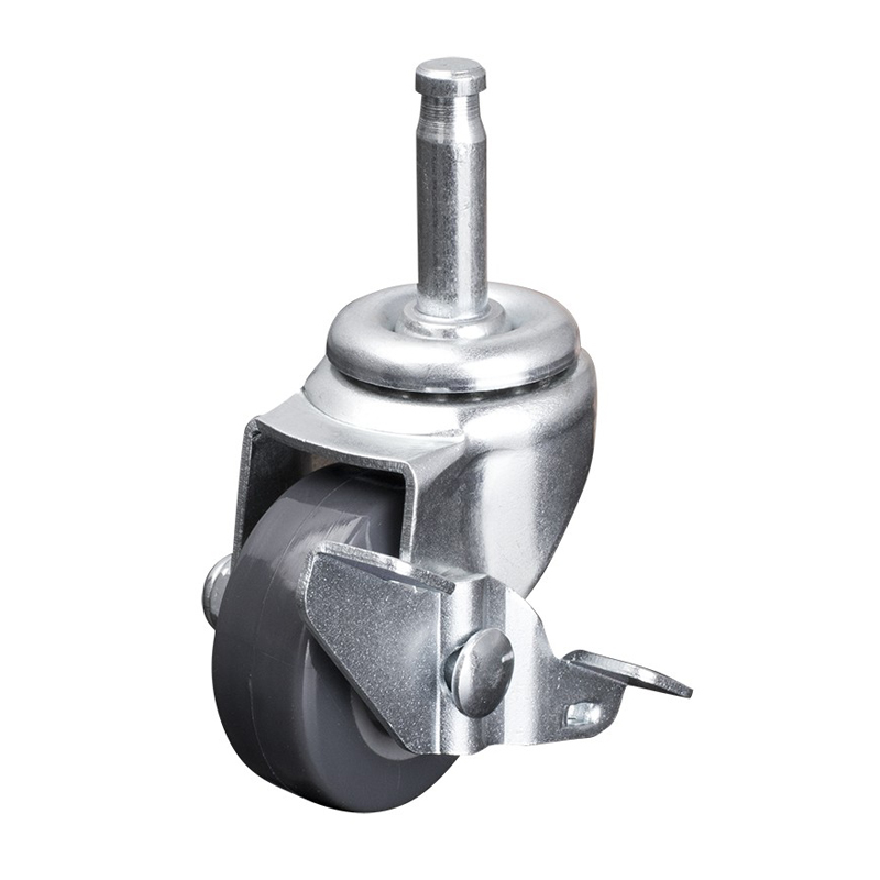 EDL Mini 1.5'' 30kg Stem Axle Brake PU Caster 201615A-2015-72/A