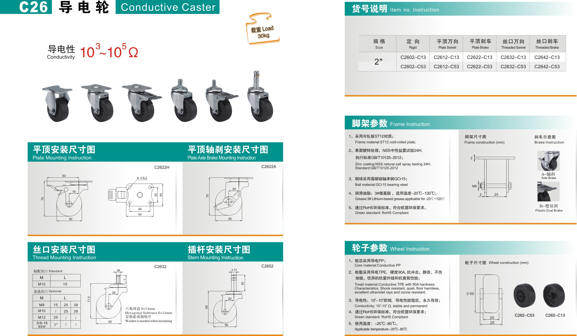 新品上架--华体会网信誉好25
永久导电脚轮