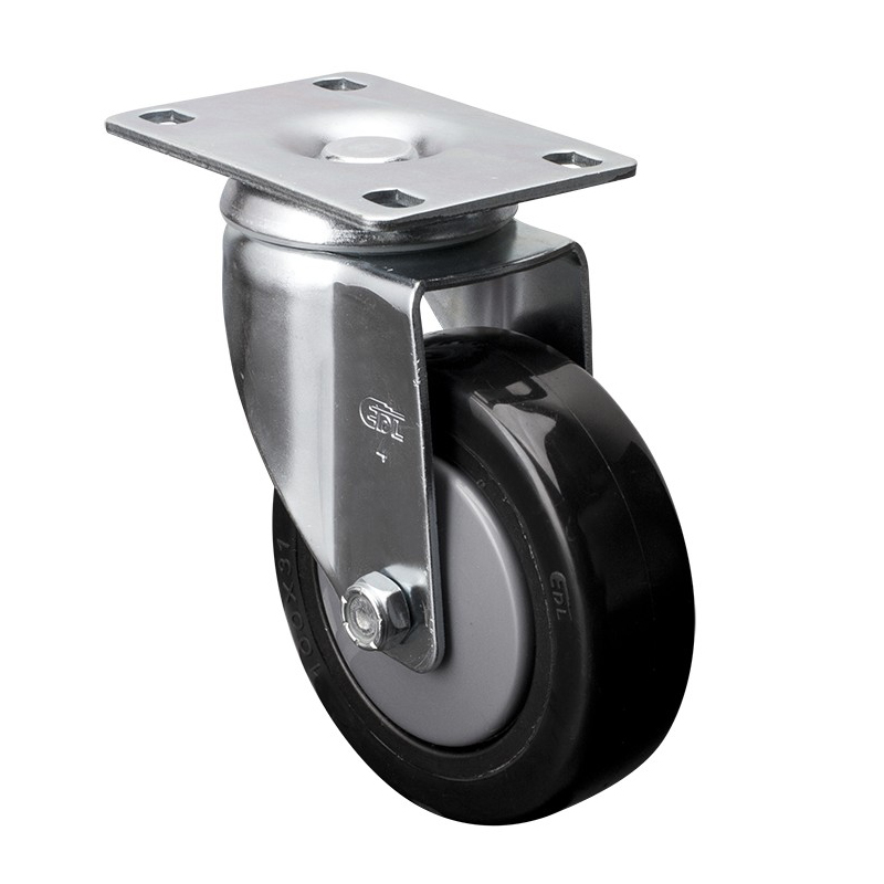 EDL Medium 4'' 110Kg Plate Swivel PU Caster 57114-574-67